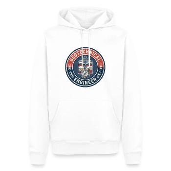 Vintage Geotechnischer Ingenieur Erdstrata-Abzeichen - Männer Premium Bio Hoodie - Weiß - Vorne - Nico (187cm)