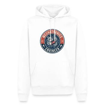 Vintage Mechatronik-Ingenieur Servomotor-Abzeichen - Männer Premium Bio Hoodie - Weiß - Vorne - Nico (187cm)