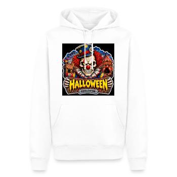 SkullCostume Halloween Edition: Der Killerclown - Männer Premium Bio Hoodie - Weiß - Vorne - Nico (187cm)