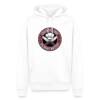 Executive Chef mit gekreuzten Messern und Hutabzeichen Geschenk - Männer Premium Bio Hoodie - Weiß - Vorne - Nico (187cm)