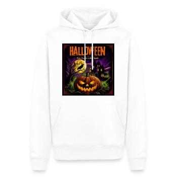 Halloween Comic Kürbisnacht Spukhaus Kürbis Rabe - Männer Premium Bio Hoodie - Weiß - Vorne - Nico (187cm)