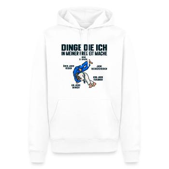  JUDO - Männer Premium Bio Hoodie - Weiß - Vorne - Nico (187cm)