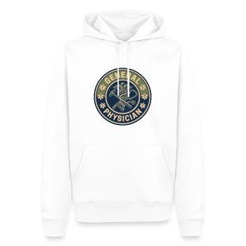 Vintage-Abzeichen des Allgemeinarztes mit dem Stab von Asclepius - Männer Premium Bio Hoodie - Weiß - Vorne - Nico (187cm)