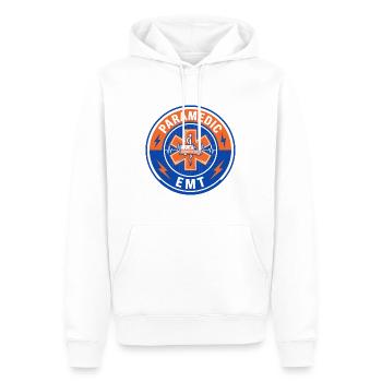 Vintage Paramedic EMT Star Of Life Ambulanzdeckel - Männer Premium Bio Hoodie - Weiß - Vorne - Nico (187cm)