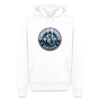 Vintage Anästhesisten-Atemkreislauf-Abzeichen - Männer Premium Bio Hoodie - Weiß - Vorne - Nico (187cm)