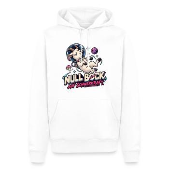 Null Bock auf Schwerkraft - Männer Premium Bio Hoodie - Weiß - Vorne - Nico (187cm)