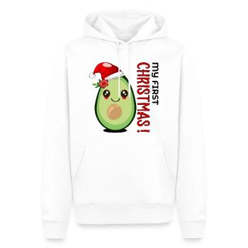 Mein erstes Weihnachten, Avocado Baby - Männer Premium Bio Hoodie - Weiß - Vorne - Nico (187cm)