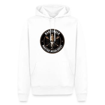 Barkeeper-Meister-Mixologe-Shaker-Abzeichen-Geschenk - Männer Premium Bio Hoodie - Weiß - Vorne - Nico (187cm)