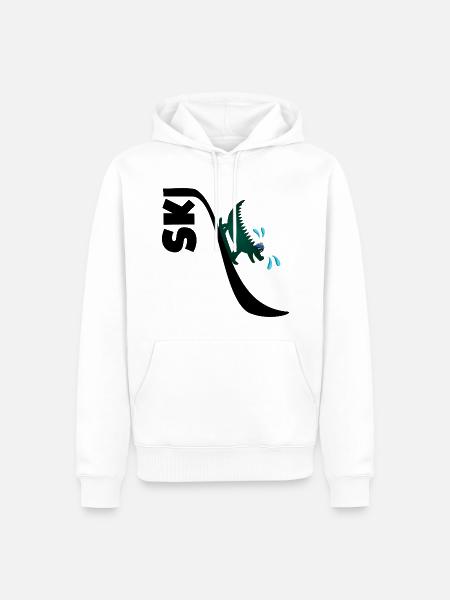 Krokodilski, Kinder-Snowboarden - Männer Premium Bio Hoodie - Weiß