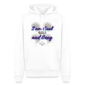 I'am Cool and Sexy - Abbild - 2023 - Männer Premium Bio Hoodie - Weiß - Vorne - Nico (187cm)