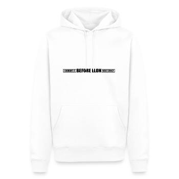 Je l’ai acheté avant qu’Elon ne devienne fou - Sweat à capuche Premium bio Homme - blanc - Devant - Nico (187cm)