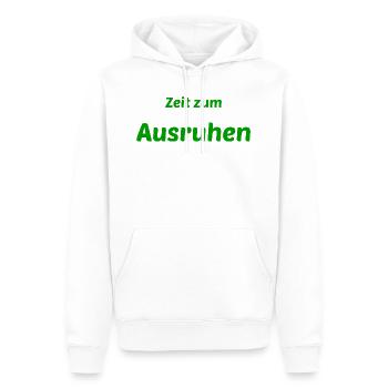 Ausruhen Ruhe Entspannung Relaxen Chillen - Männer Premium Bio Hoodie - Weiß - Vorne - Nico (187cm)
