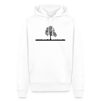 Baum - Männer Premium Bio Hoodie - Weiß - Vorne - Nico (187cm)