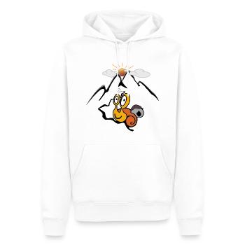 Escargot de montagne - Sweat à capuche Premium bio Homme - blanc - Devant - Nico (187cm)