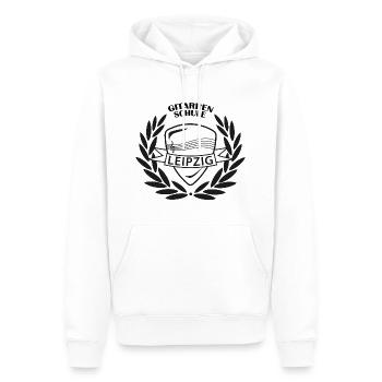 Ecole de Guitare Leipzig (noir). - Sweat à capuche Premium bio Homme - blanc - Devant - Nico (187cm)