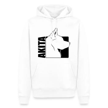 Akita Profil Chiens Chien Wilsigns - Sweat à capuche Premium bio Homme - blanc - Devant - Nico (187cm)
