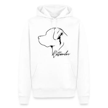 Rottweiler Profil Chiens Chien Wilsigns - Sweat à capuche Premium bio Homme - blanc - Devant - Nico (187cm)