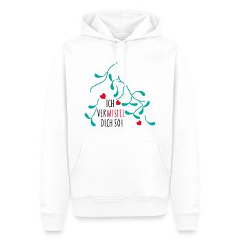 Mistelzweig Liebe für Paare - Männer Premium Bio Hoodie - Weiß - Vorne - Nico (187cm)