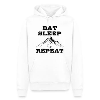 Eat Sleep Ski Repeat - Ski - Ski - Men’s Premium Organic Hoodie - white - Front - Nico (187cm)