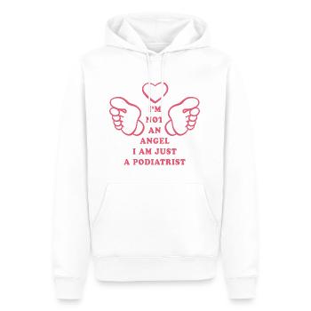 Je ne suis pas un ange, je suis juste un podologue - Sweat à capuche Premium bio Homme - blanc - Devant - Nico (187cm)