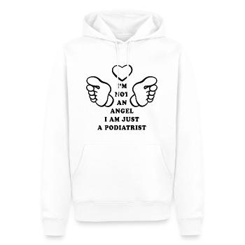 Je ne suis pas un ange, je suis juste un podologue - Sweat à capuche Premium bio Homme - blanc - Devant - Nico (187cm)