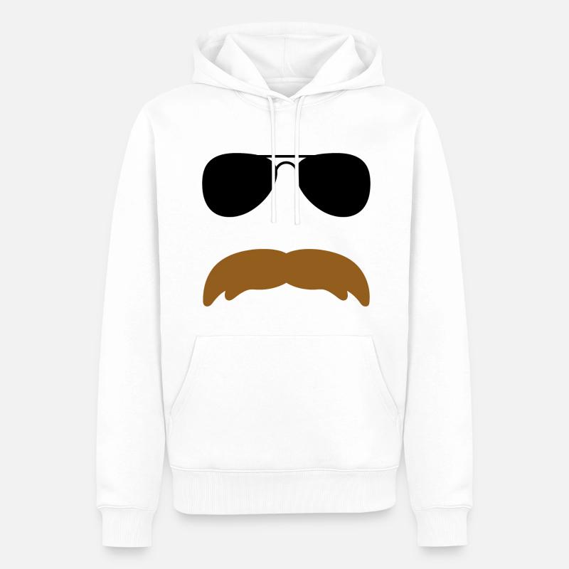 Olaf Schnörrisson - Männer Premium Bio Hoodie - Weiß