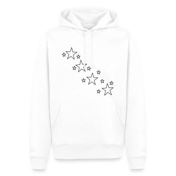 Sterne - Männer Premium Bio Hoodie - Weiß - Vorne - Nico (187cm)