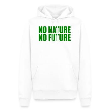No nature no future - Men’s Premium Organic Hoodie - white - Front - Nico (187cm)