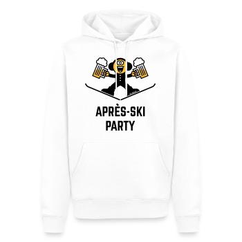 Après-ski (Bière / Dessin animé / 3C) - Sweat à capuche Premium bio Homme - blanc - Devant - Nico (187cm)