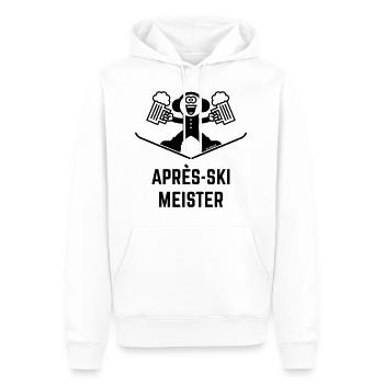 Après-Ski Meister (Bier / Karikatur / 1C) - Männer Premium Bio Hoodie - Weiß - Vorne - Nico (187cm)