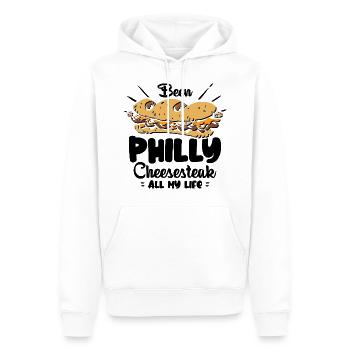 Philly Breakfast Sandwich - Männer Premium Bio Hoodie - Weiß - Vorne - Nico (187cm)