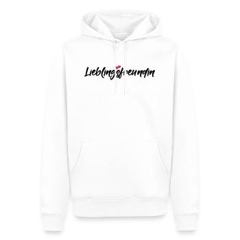 Lieblingsfreundin beste Freundin Spruch Geschenk - Männer Premium Bio Hoodie - Weiß - Vorne - Nico (187cm)