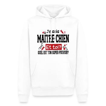 Maître-Chien Cadeau Métier Homme Femme T-shirt Mug - Sweat à capuche Premium bio Homme - blanc - Devant - Nico (187cm)