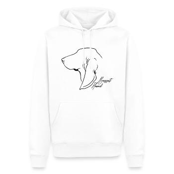 Basset Hound Profile Chiens Chien Wilsigns - Sweat à capuche Premium bio Homme - blanc - Devant - Nico (187cm)