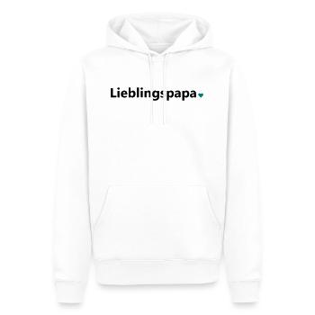 Lieblingspapa Papi Papa Vater Spruch Geschenk - Männer Premium Bio Hoodie - Weiß - Vorne - Nico (187cm)