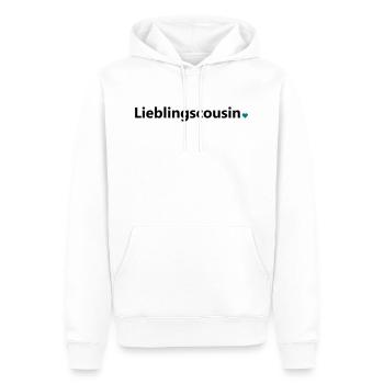 Lieblingscousin bester Cousin Welt Spruch Geschenk - Männer Premium Bio Hoodie - Weiß - Vorne - Nico (187cm)