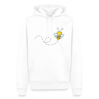 Biene - Männer Premium Bio Hoodie - Weiß - Vorne - Nico (187cm)