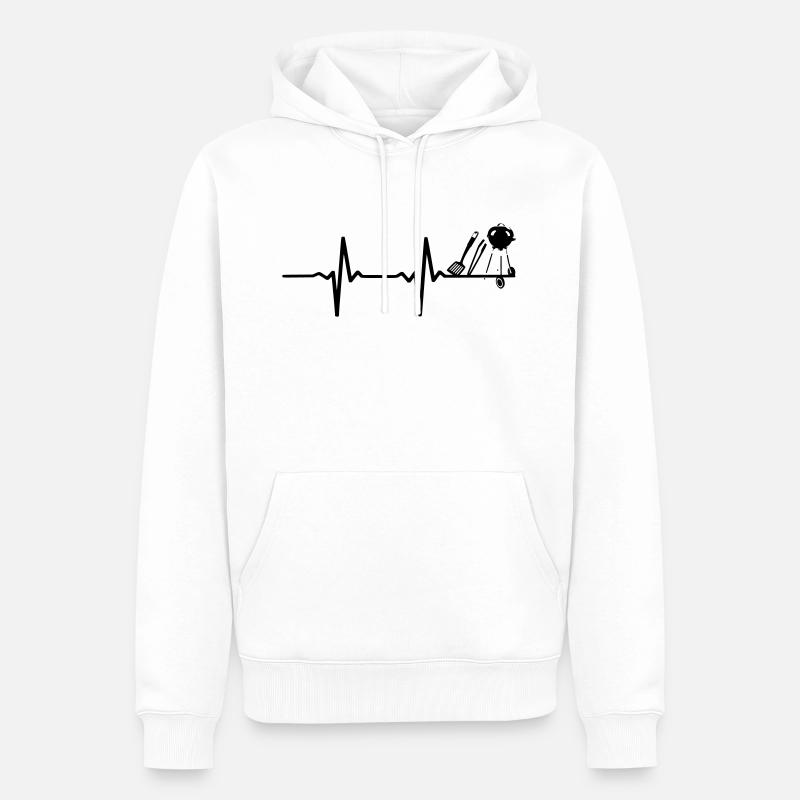 Evolution du gril - Sweat à capuche Premium bio Homme - blanc