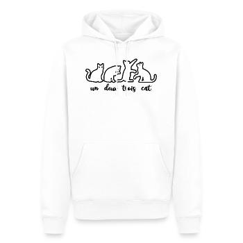 Un Deux Trois Katze Kitty Pet Lovers Geschenk - Männer Premium Bio Hoodie - Weiß - Vorne - Nico (187cm)