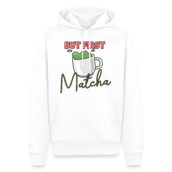 Asian Japanese Tea Matcha Tea I Gift - Men’s Premium Organic Hoodie - white - Front - Nico (187cm)