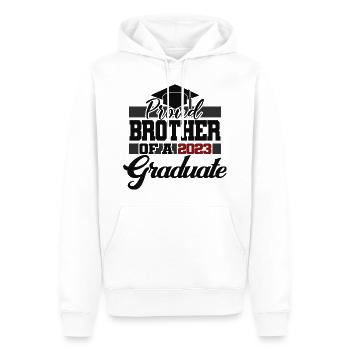 Stolzer Bruder eines Abschlussgeschenks 2023 - Männer Premium Bio Hoodie - Weiß - Vorne - Nico (187cm)
