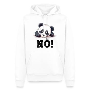Nö Einfach Nö No Nein Panda Bär Süß Lustig Spruch - Männer Premium Bio Hoodie - Weiß - Vorne - Nico (187cm)