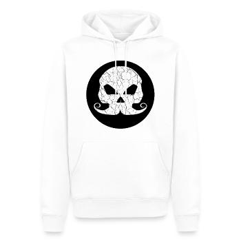 Skull Totenkopf Bones Schnurrbart - Männer Premium Bio Hoodie - Weiß - Vorne - Nico (187cm)