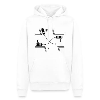 crossroads_1_se1 - Men’s Premium Organic Hoodie - white - Front - Nico (187cm)