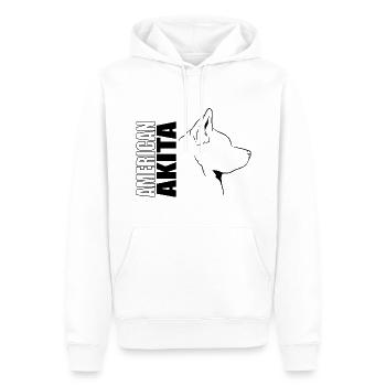 American Akita Profil Hunde Hund Wilsigns - Männer Premium Bio Hoodie - Weiß - Vorne - Nico (187cm)