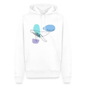 Baleine - baleine à bosse - mammifère marin - cadeau - Sweat à capuche Premium bio Homme - blanc - Devant - Nico (187cm)