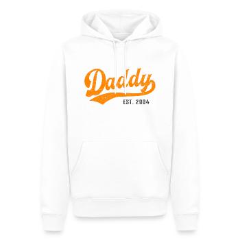 Daddy - Meilleur papa papa du monde - est. 2004 - Sweat à capuche Premium bio Homme - blanc - Devant - Nico (187cm)