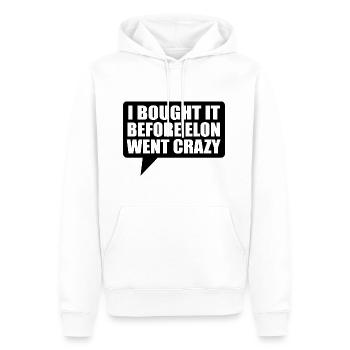 Je l’ai acheté avant qu’Elon ne devienne fou - Sweat à capuche Premium bio Homme - blanc - Devant - Nico (187cm)