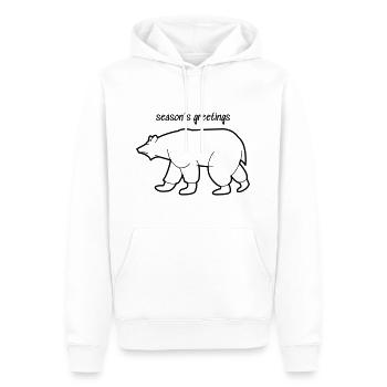 Eisbär wünscht frohe Weihnachten - Männer Premium Bio Hoodie - Weiß - Vorne - Nico (187cm)