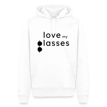 Love my Glasses - Männer Premium Bio Hoodie - Weiß - Vorne - Nico (187cm)